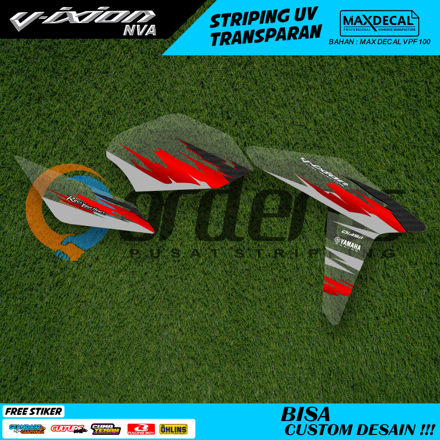 Striping Transparan Yamaha Vixion Old Stiker Setripping Motor Nvl Nva 155 Transparan Custome Decal S