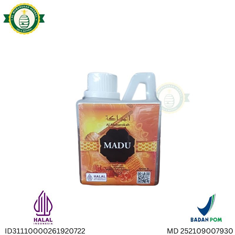 

Madu Al Mubarokah mengandung Bee Pollen dan Royal Jelly 600 gr