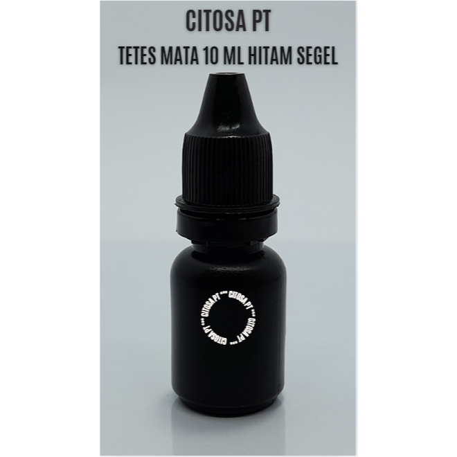 Botol Tetes Mata 10 ml Kecil Hitam Segel / Botol Tetes Black / Botol Jamu / Botol Cendo / Botol Tete