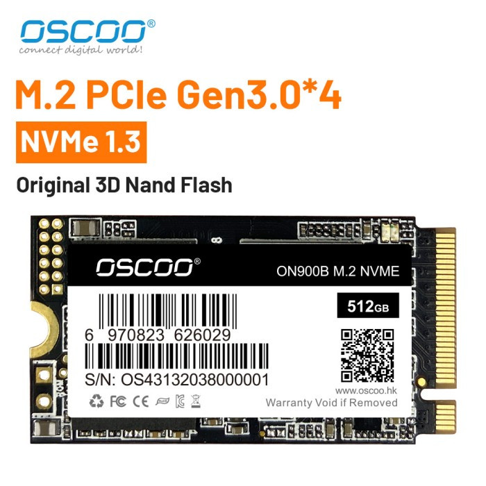 SSD OSCOO ON900B 1TB 512GB - PCIe Gen3 NVME PCIe M.2 2242 512GB 1TB OSCOO 2242