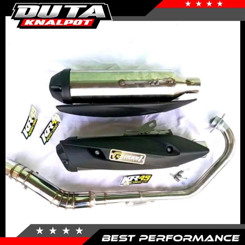 Knalpot Sport Robi Bass Adem Gerung PNP Standar Racing Untuk Motor Byson Vixion R15v3 MX Sonic R15v2