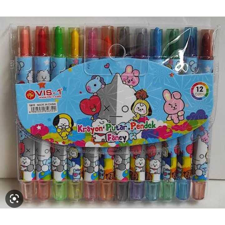 

1 Set Krayon Putar 12 Warna Cerah