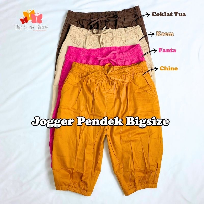 Celana Jogger Pendek Wanita Big size