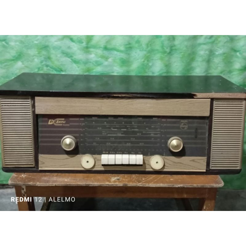 radio tabung jadul antik BI-Ampli philips apa adanya