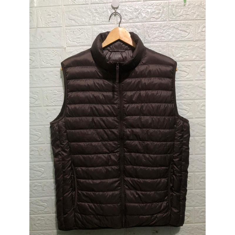 UNIQLO ultralight down Vest long neck coklat5 XL