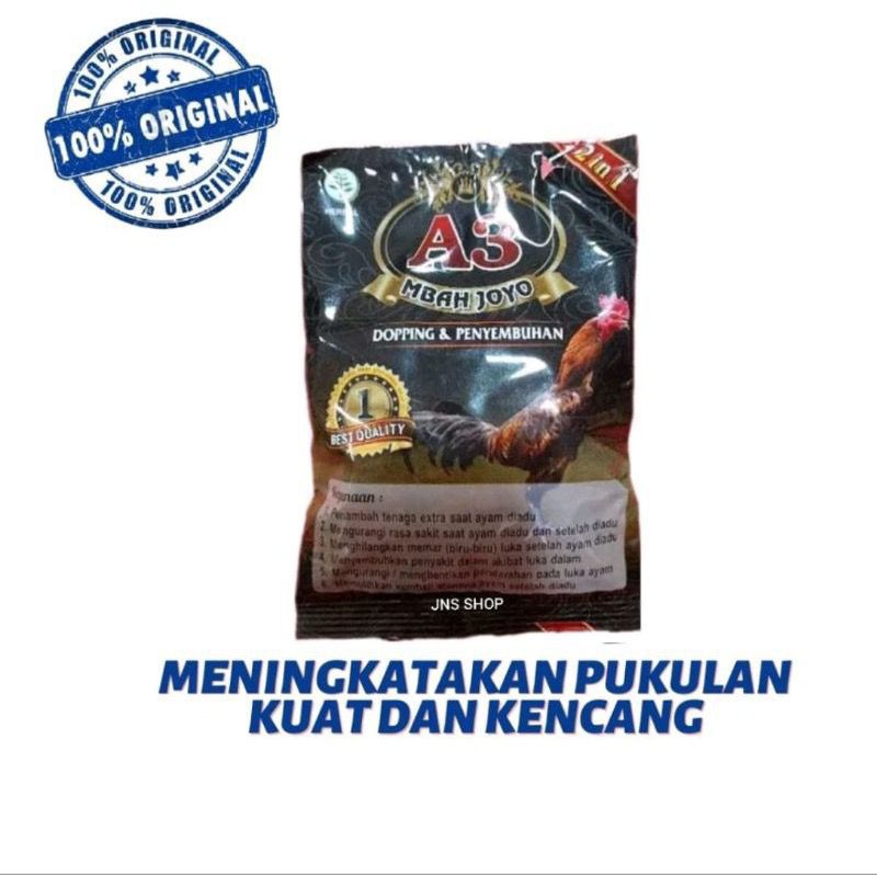 A3 Mbah Joyo Dopping & Penyembuhan - Kapsul Tambah Tenaga, Obat Luka & Stamina Ayam