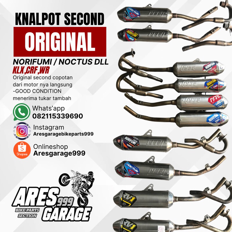 KNALPOT KLX CRF WR NORIFUMI NOCTUS SECOND ORIGINAL