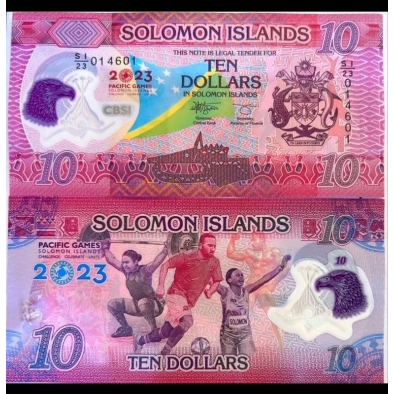Solomon Islands 10 dollars commemorative polymer UNC