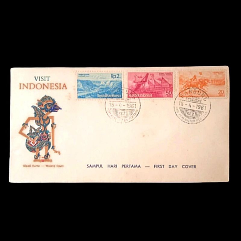 

Perangko Sampul Hari Pertama Visit Indonesia 15-4-1961 Antik