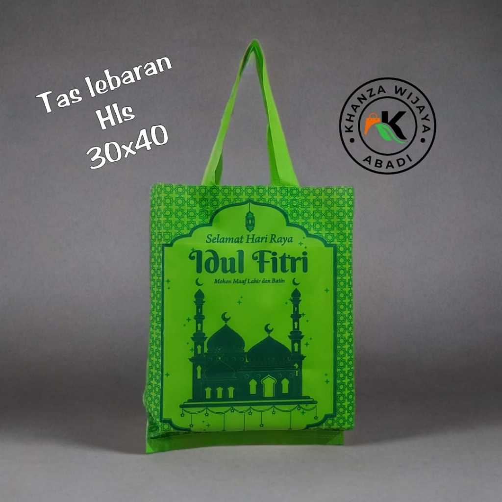 

Goodie bag lebaran 30x40 / Tas Spunbond HLS lebaran uk 30x40 / sablon 4 sisi / harga satuan