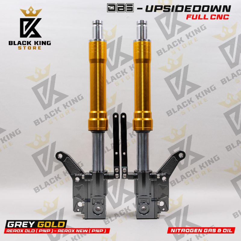 shok shock depan aerox old aerox new DBS UPSIDEDOWN FULL CNC DAN OLI PNP TINGGAL PASANG