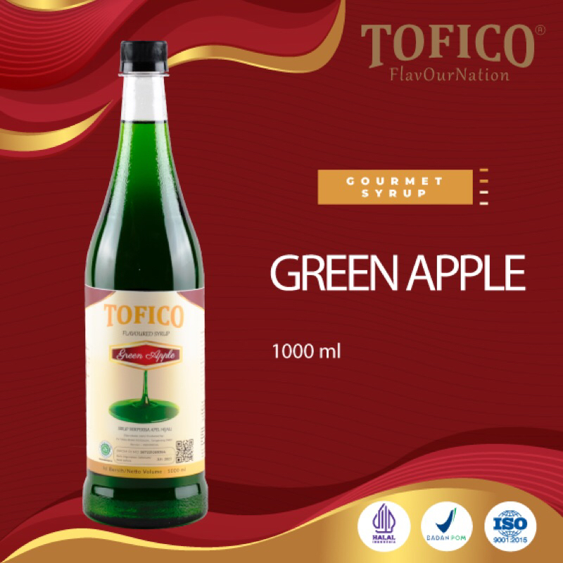 

Tofico Syrup - Green Apple 1L