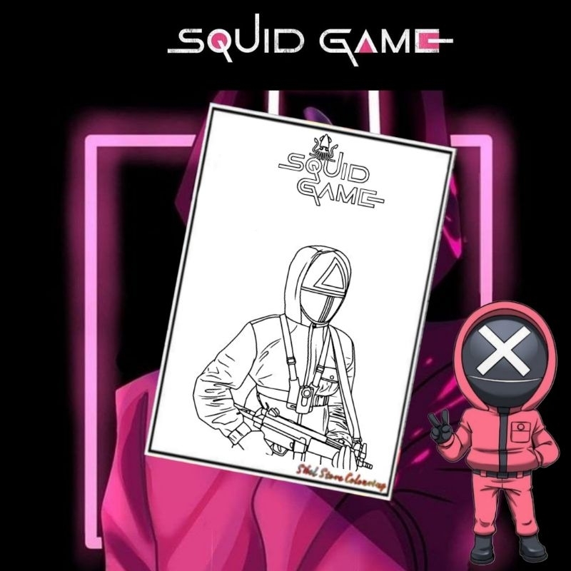 

Kertas Gambar Mewarnai Anak Tema Squid Game Collection isi 13 Lembar / Kertas Mewarnai / TK / PAUD / SD