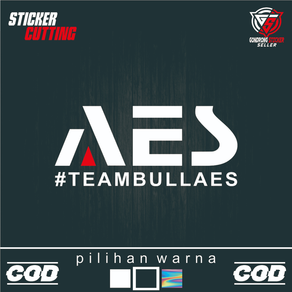Sticker AES - Stiker Team BullAES cutting