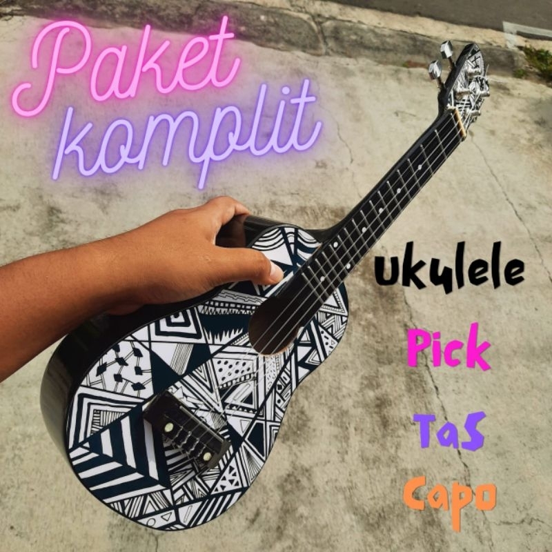 Ukulele Doodle Garis Paket Komplit