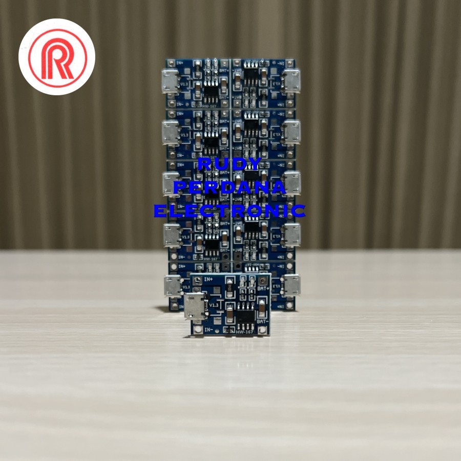 PCB MODUL CHARGER 5V 5 VOLT 1A 1 AMPERE TP4056 MICRO USB BATTERY BATERAI POWER BANK LITHIUM LI ION 1