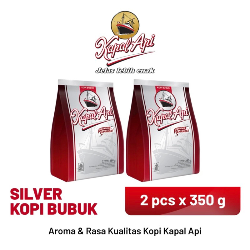 

2pcs Kopi Kapal Api Sliver 2 x 350gr