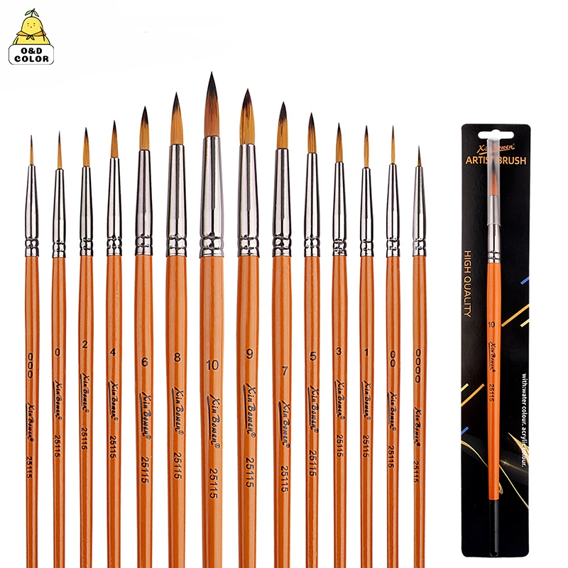 

O&D Color Kualitas Tinggi Paint Brush Pointed Tip Kuas Lukis Kuas Bulu Sintetis | Peralatan Melukis Dan Menggambar Terlengkap Dari Bali Art Supplies ﻿Nylon Round Brush Acrylic Paint Water Colour Paint Oil Paint Detail Brush