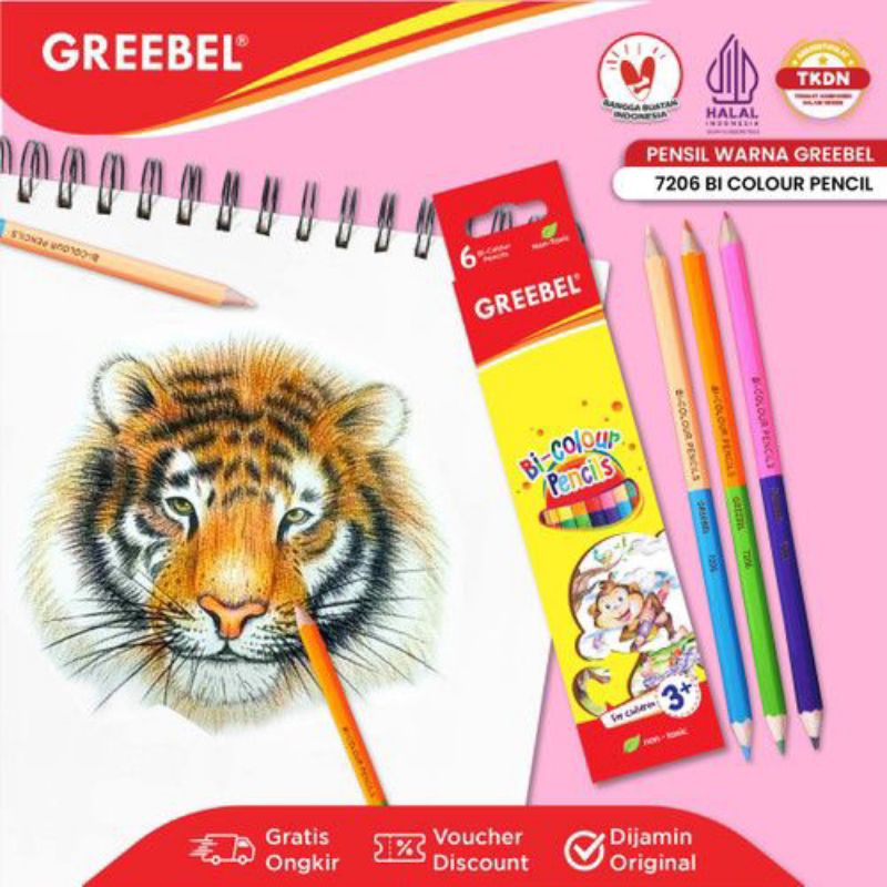 

Greebel Pensil Warna Bi-Colour Pencil 7206