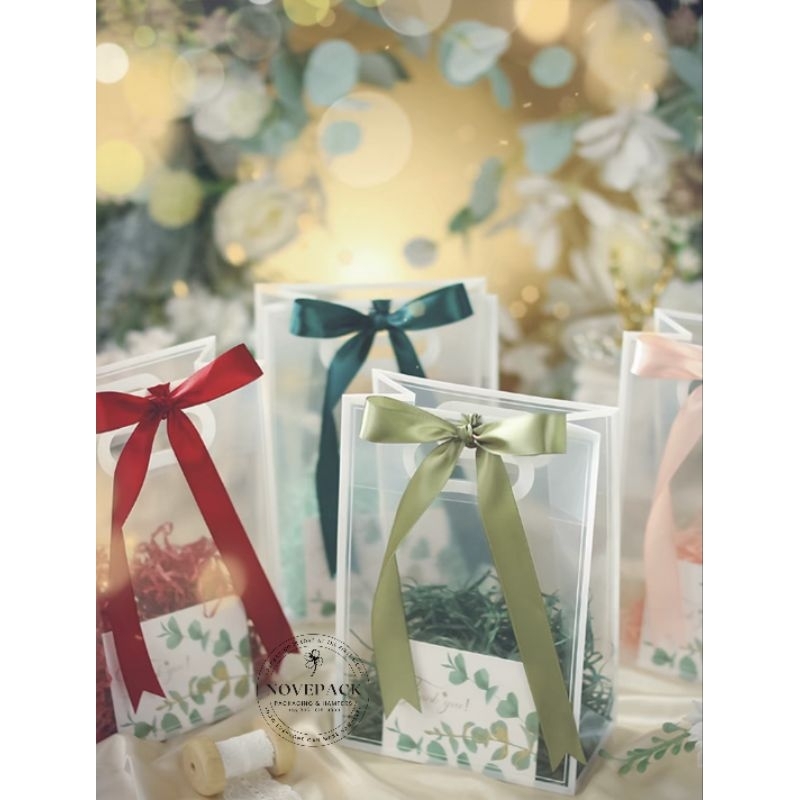 

(5 PCS) GOODIE BAG/TAS HAMPERS/KANTONG SOUVENIR DOFF BAHAN MIRROR PP