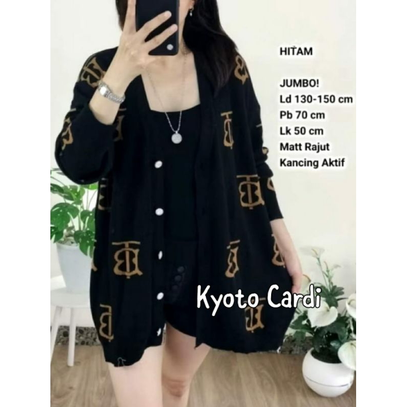 JUMBO LD 130 -150 cm KYOTO CARDI RAJUT BAJU WANITA