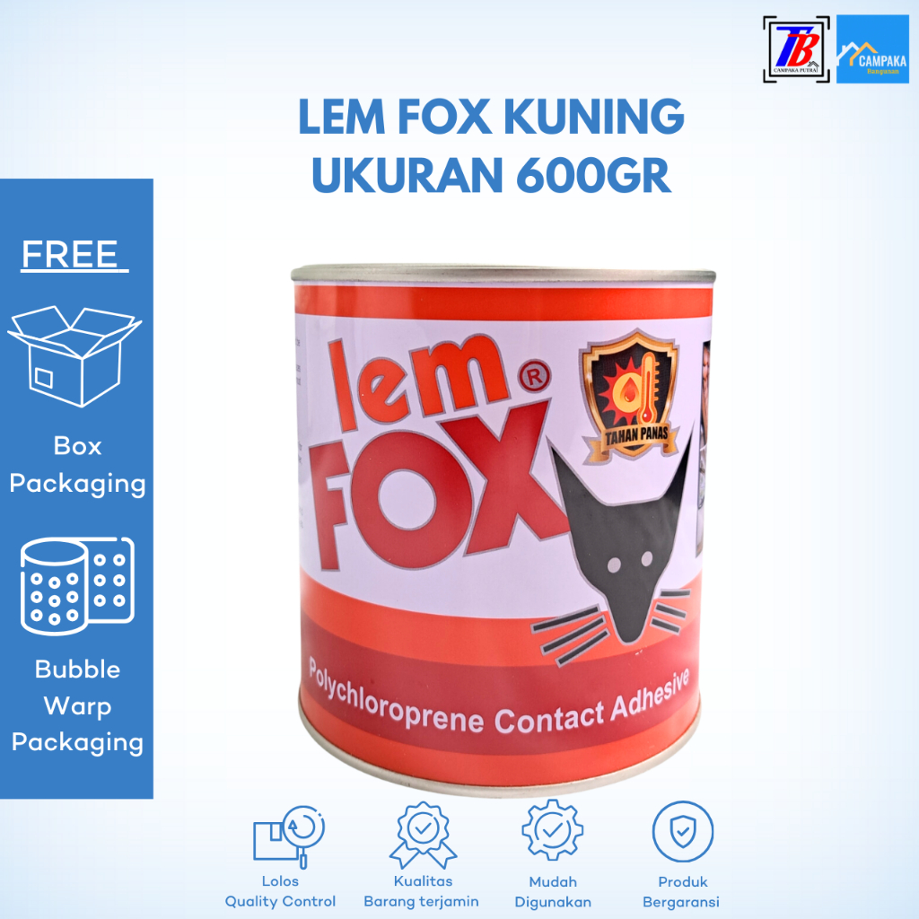 

Lem Fox Kuning Ukuran 600 Gram