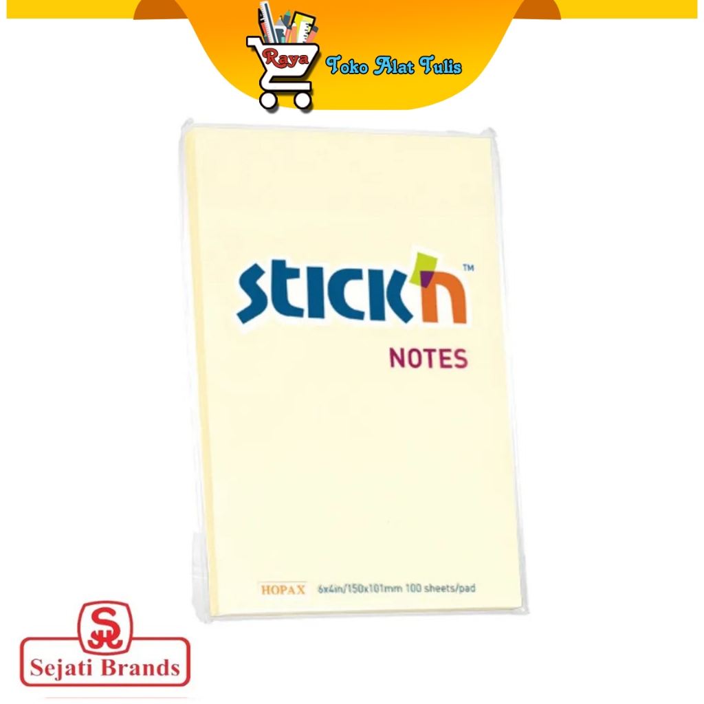 

Stick'n Regular Notes 21014 Pastel Yellow 6×4