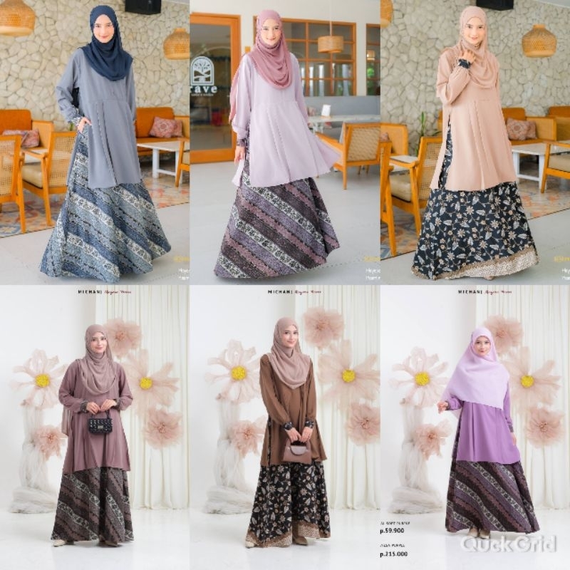 Michan Gamis Batik Dewasa Mayesa Dress Michan Gamis wolfis batik gamis dewasa motif batik baju musli