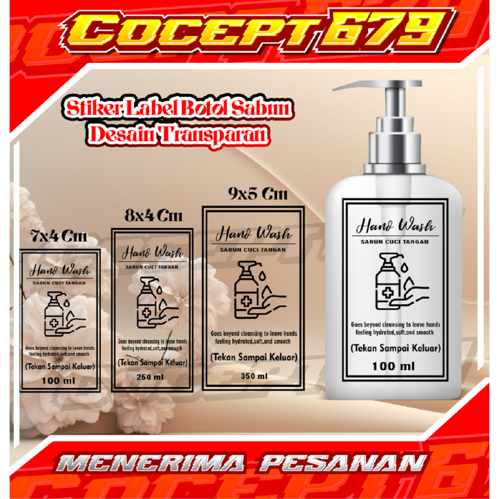 

Stiker Quantac + Desan Hand Wash Ukuran Bisa Menyesuaikan + Bisa Custom Desain Bebas