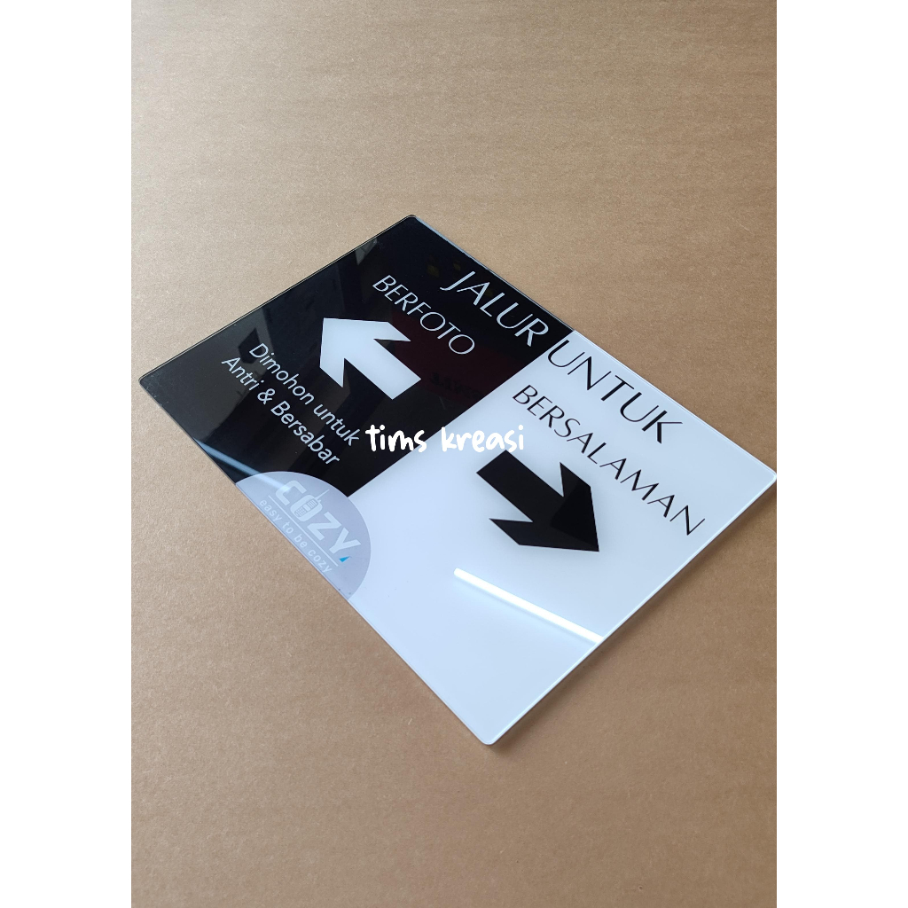 Papan Penunjuk Arah | Papan Akrilik | Signage | Papan Acara Wedding | Plang Akrilik