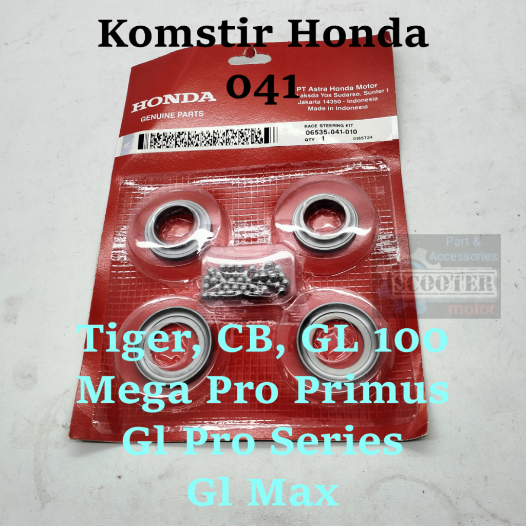 Comstir Komstir 041 100% ORI HONDA GL PRO TIGER MEGAPRO CB MAX KONES BEARINGSTIR BAMBU BOLA BANTALAN