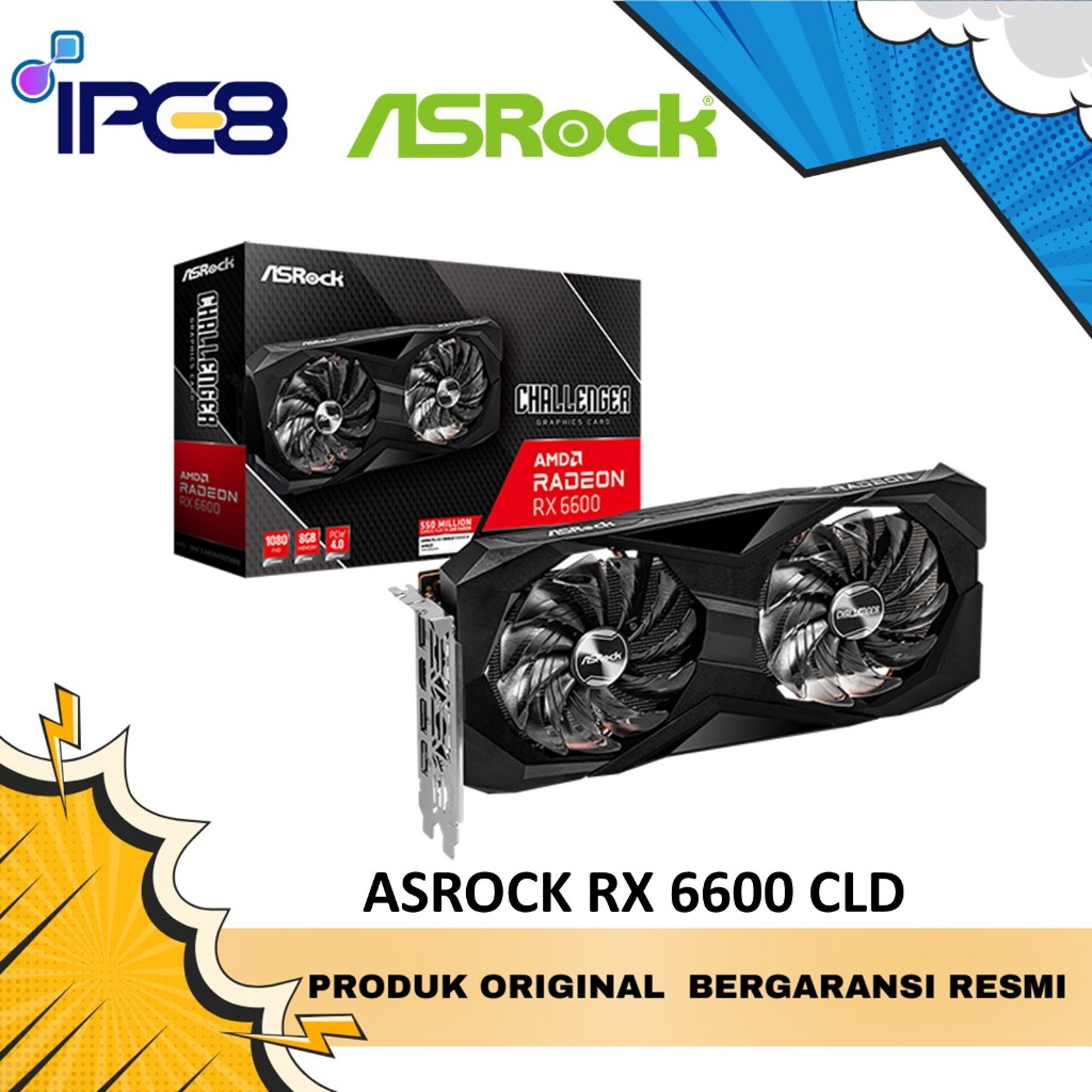 ASROCK VGA GAMING RX 6600 CHALLENGER D 8GB - RX6600 CLD 8G