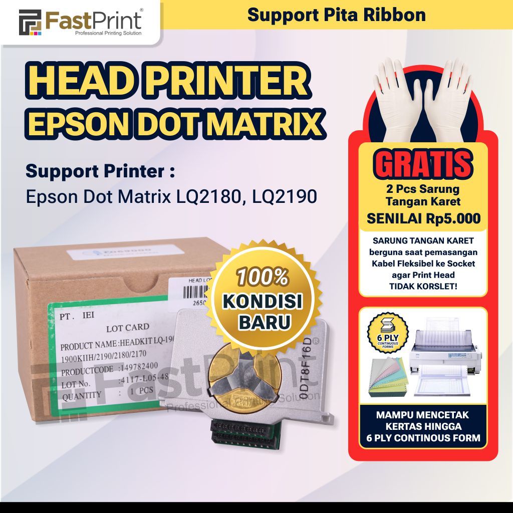 Printhead Dot Matrix LQ2180 LQ2190 Printer Epson