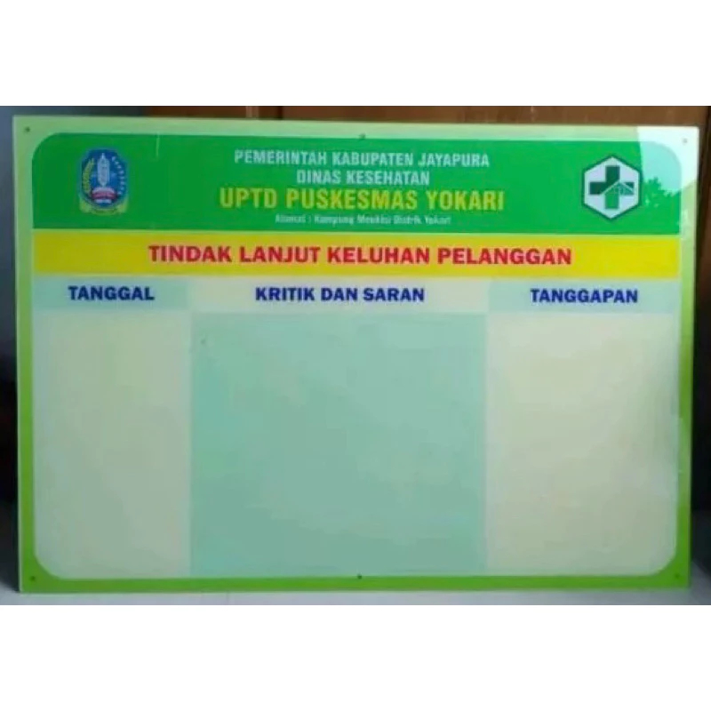 

Papan Keluhan Pelanggan Akrilik Custom