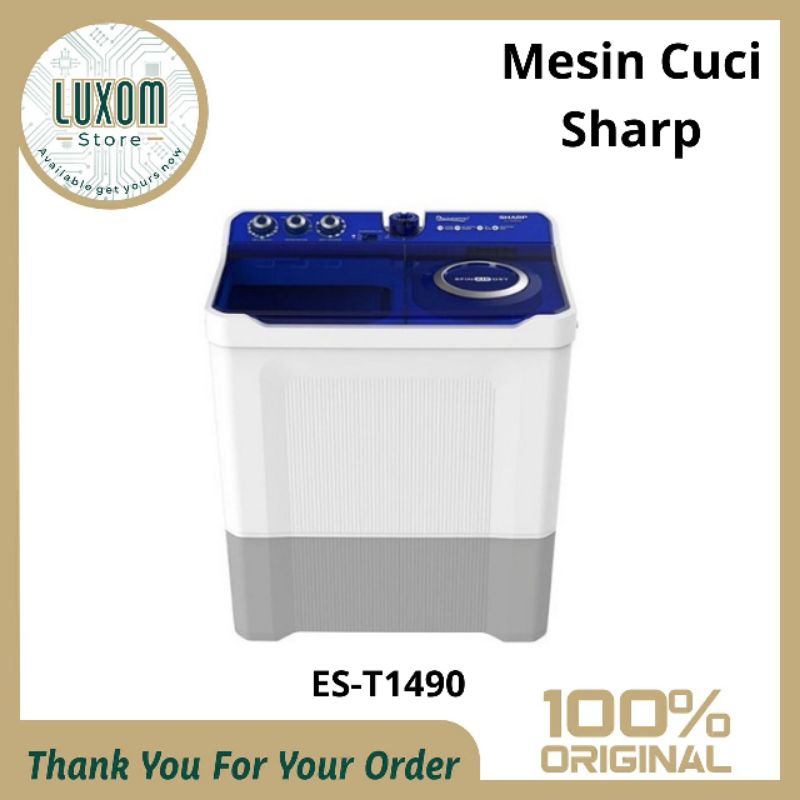 Mesin Cuci Sharp ES-T1490 (14kg) /mesin cuci sharp 2 tabung/mesin cuci/sharp