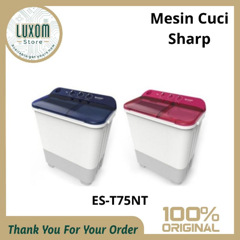 Mesin Cuci Sharp ES-T75NT (7kg) /mesin cuci sharp 2 tabung/mesin cuci/sharp