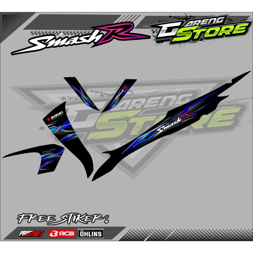 STRIPING MOTOR SUZUKI SMASH 110 R / STICKER LIST MOTOR SUZUKI SMASH 110 R