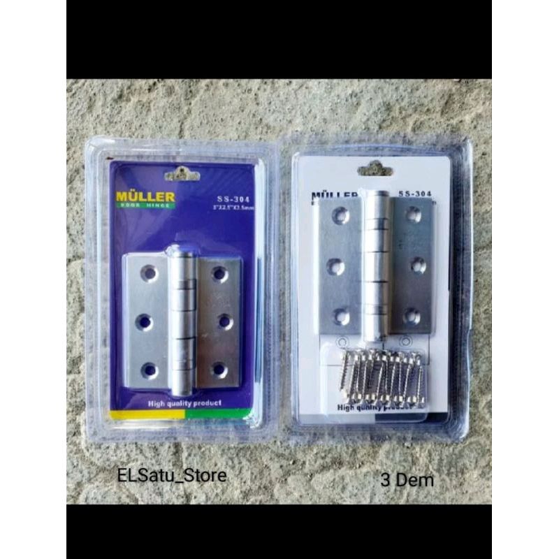 Engsel Pintu Merek Muller 3 inch, 4 inch, 5 inch