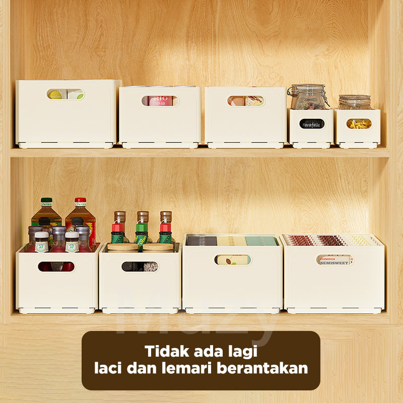 Muzy Keranjang Serbaguna Lipat Keranjang Plastik Susun Keranjang Baju Keranjang Storage Box Kotak