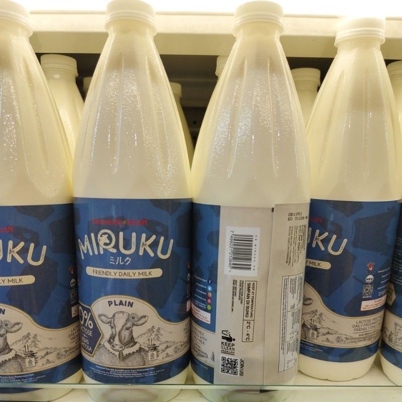 

heavenly blush miriku frendly daily milk plain 1lt susu miruku fresh