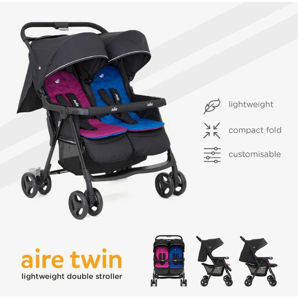Joie Aire Twin Stroller Kembar Kereta Dorong Anak Bayi Baby Kembar Travelling Twins Kokoh Travel