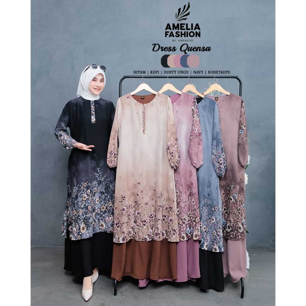GAMIS MALAY ,QUEENSA DRESS,QUEENZA dress cringkle premium, Dress Queenza by amelia series 1,2,3,4,5,