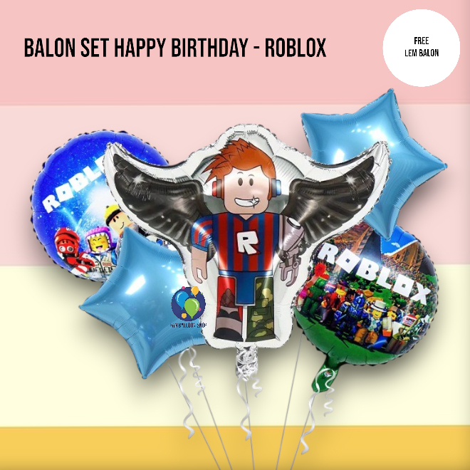 Paket Balon Roblox Bintang / Set Dekorasi Ulang Tahun Anak