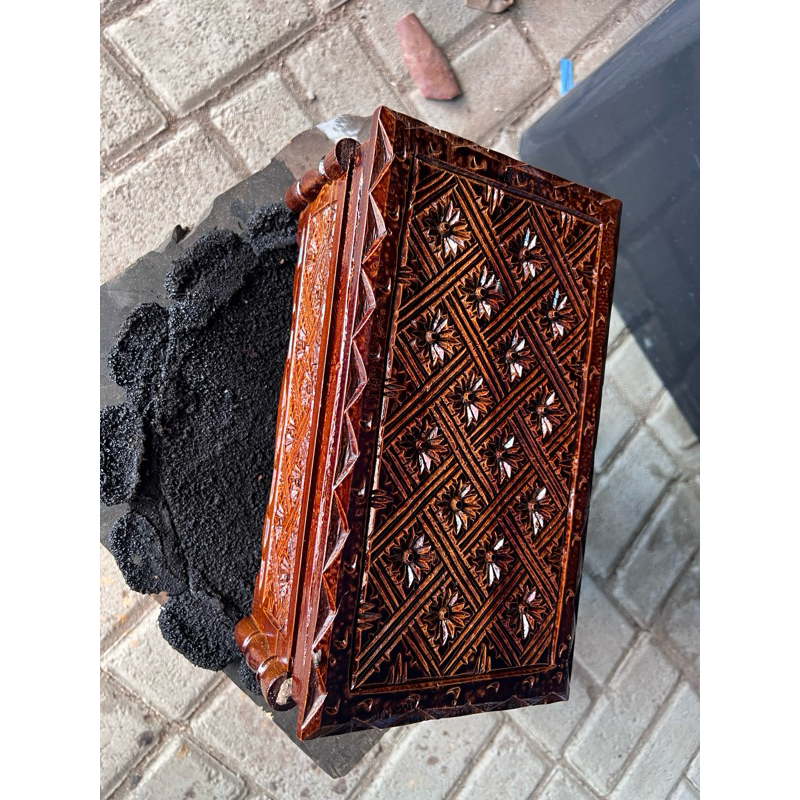 TEMPAT PERHIASAN KAYU JATI UKURAN BESAR / KOTAK PERSHIASAN / TEMPAT PENYIMPANAN PERHIASAN / KOTAK TE