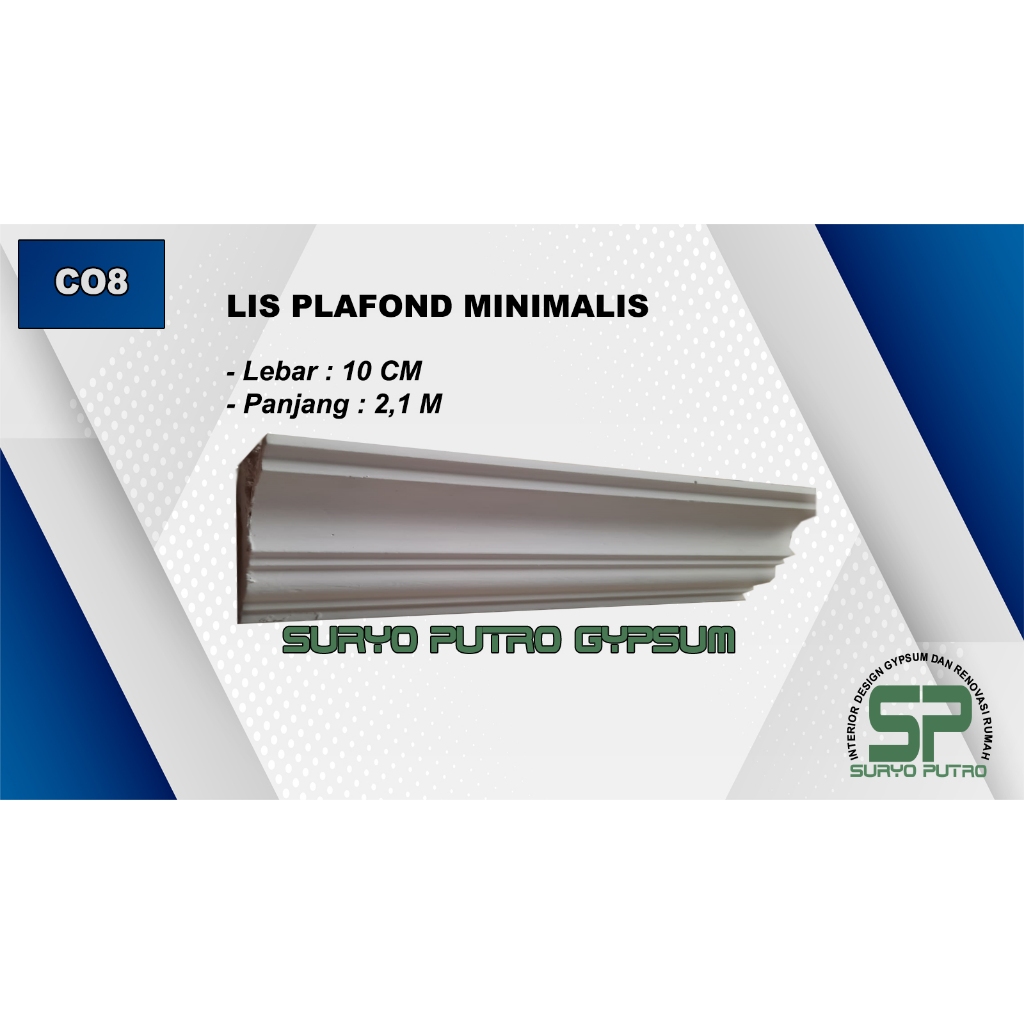 PESANAN LIST GYPSUM C08 10CM 30BATANG