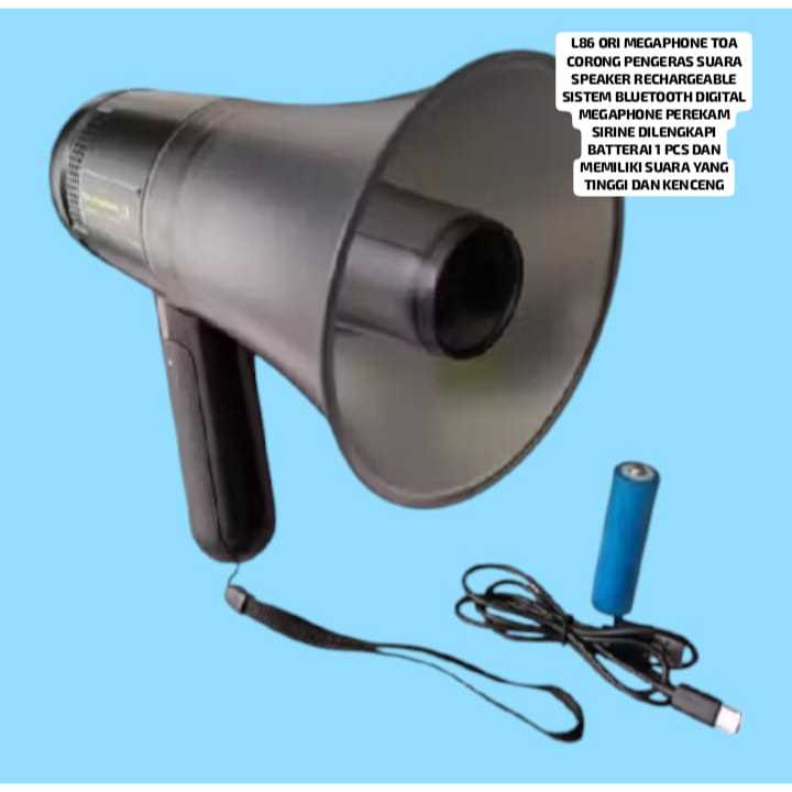 L86 ORI SPEAKER BLUETOOTH CAS TYPE C USB TIPE MEGAPHONE REKAM BATERAI 18650 BISA LEPAS HANDHELD INSI