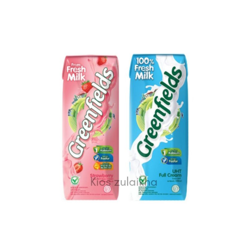 

Susu UHT Greenfields 250ml Susu Greenfields cokelat stroberi full cream | Kios Zulaikha