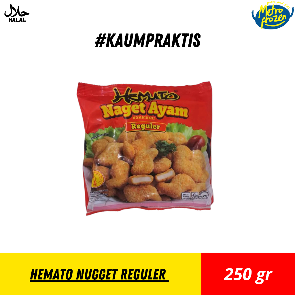 

HEMATO Naget Ayam Reguler 250gr //nugget kemasan kecil //nugget best seller