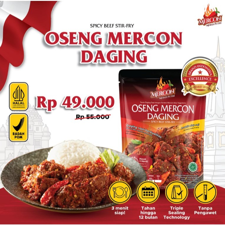

Mercon Merah Putih - Satuan || Oseng Mercon Daging