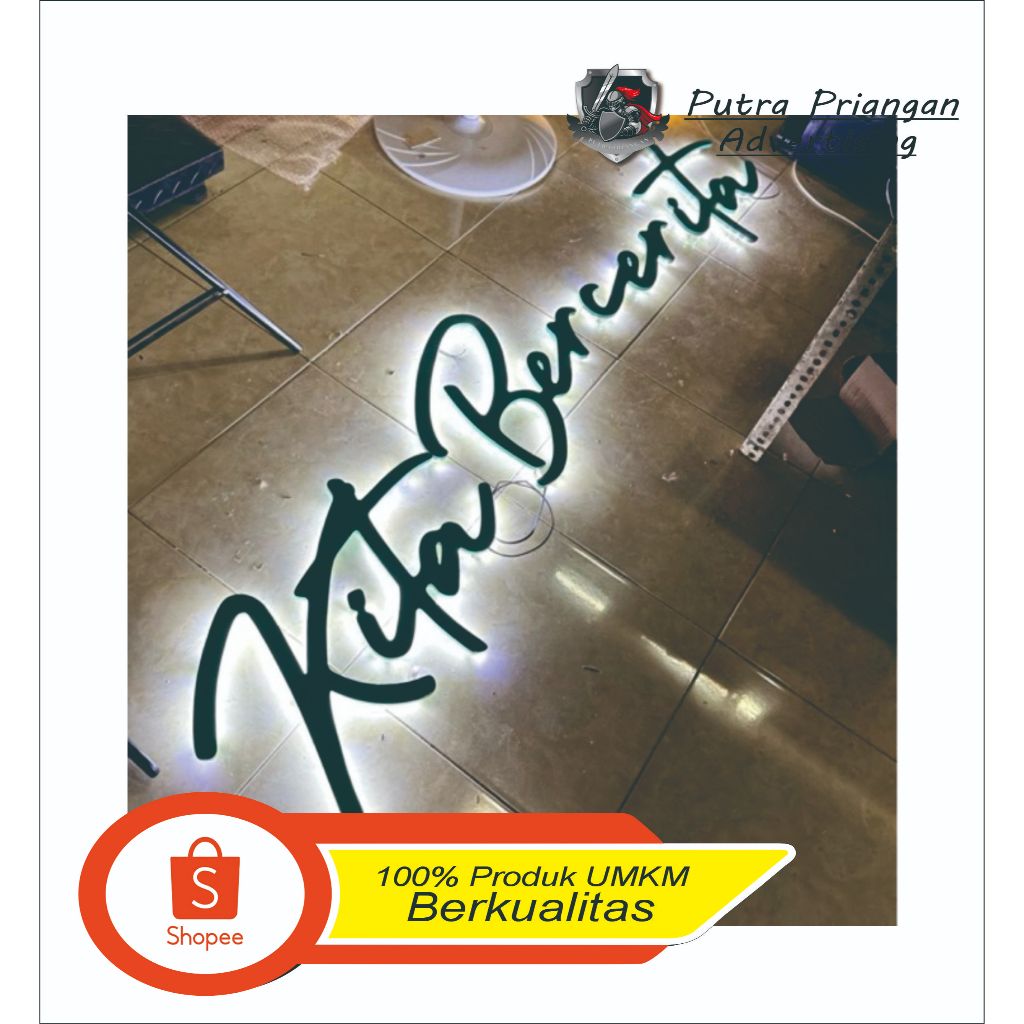 HURUF TIMBUL NYALA 15 CM / WATERPROOF / BAHAN PVC / HURUF OUTDOOR / HURUF LED / HURUF LAMPU / PLANG 